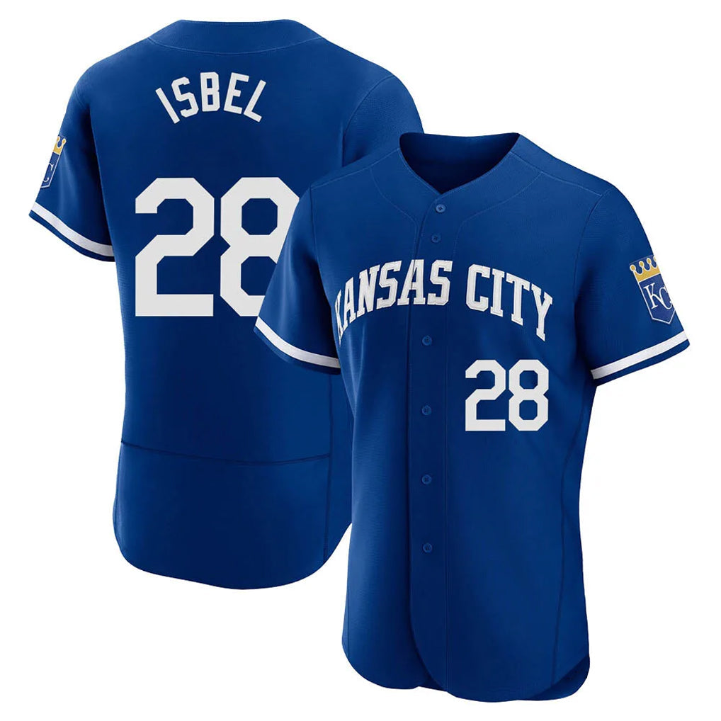 Punc KC.Royals #28 Kyle Isbel Player Royal City Connect Limited Elite Home Game Stitched Jerseys