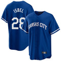 Punc KC.Royals #28 Kyle Isbel Player Royal Game Home Stitched Jerseys