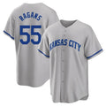 Punc KC.Royals #55 Cole Ragans Player Gray Game Home Stitched Jerseys