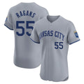 Punc KC.Royals #55 Cole Ragans Player Gray Limited Elite Home Stitched Jerseys