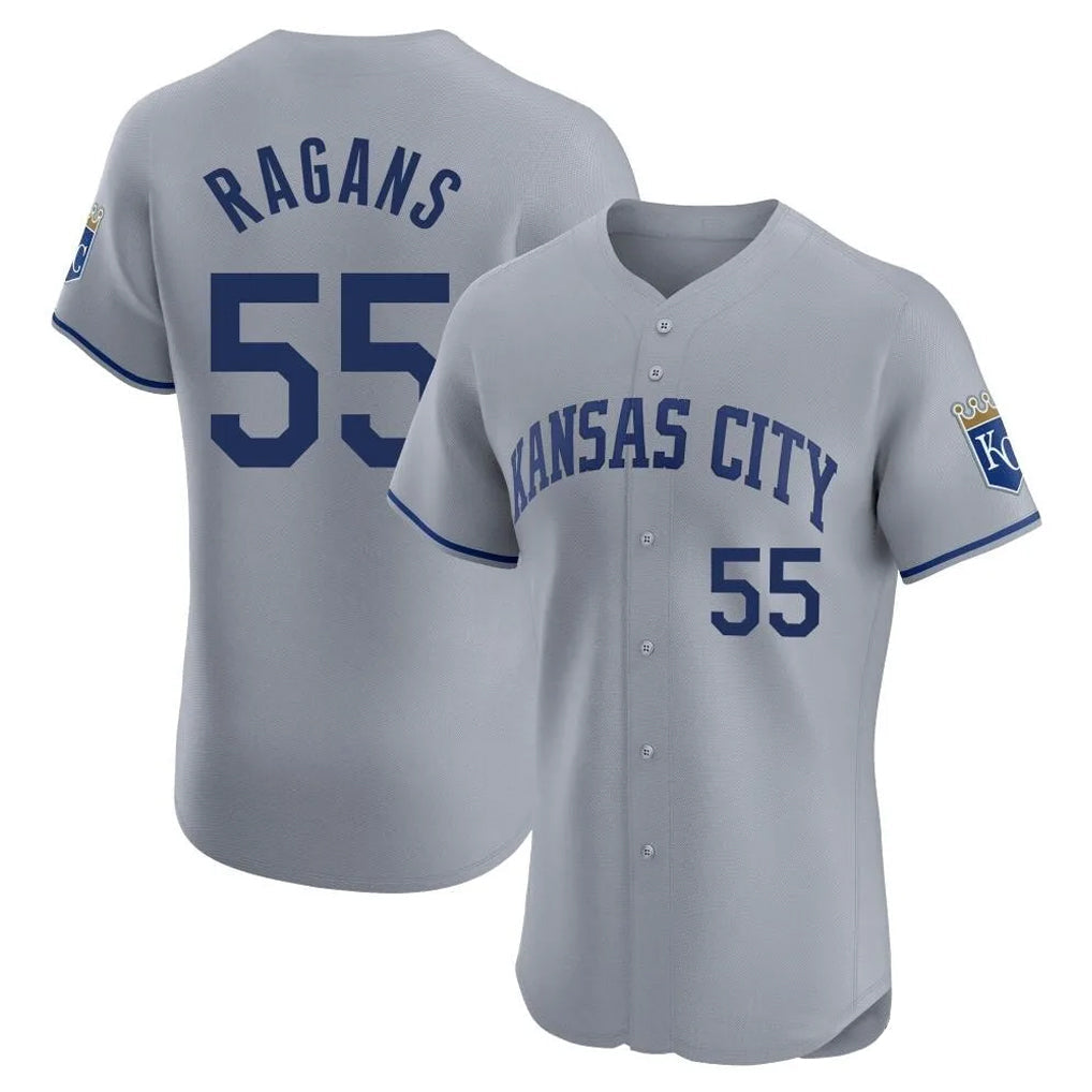 Punc KC.Royals #55 Cole Ragans Player Gray Limited Elite Home Stitched Jerseys