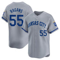 Punc KC.Royals #55 Cole Ragans Player Gray Limited Home Stitched Jerseys