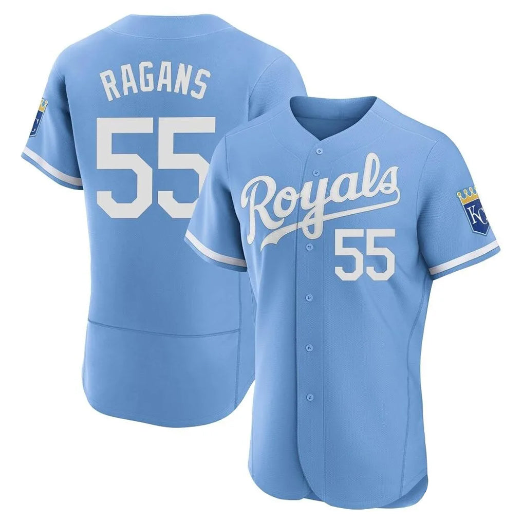 Punc KC.Royals #55 Cole Ragans Player Light Blue Alt Limited Elite Home Stitched Jerseys