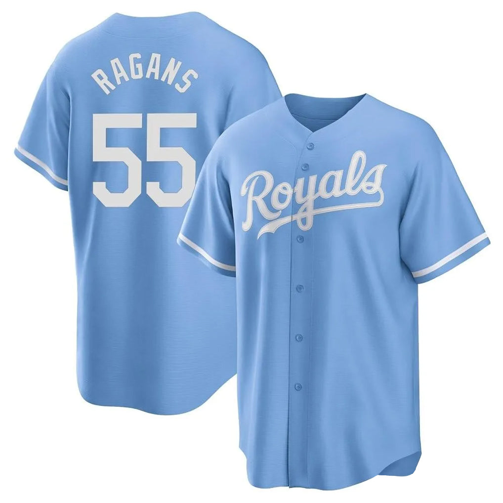Punc KC.Royals #55 Cole Ragans Player Light Blue Home Game Stitched Jerseys