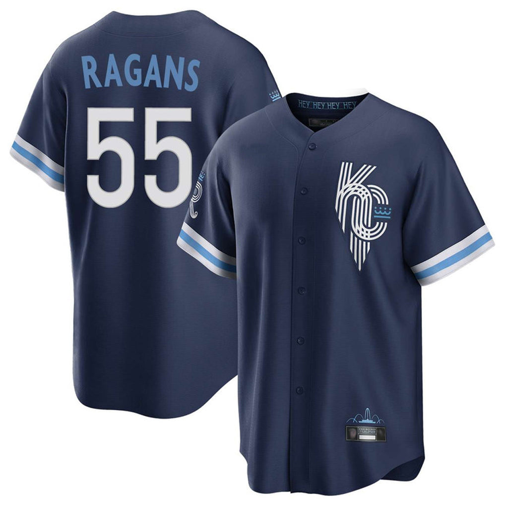 Punc KC.Royals #55 Cole Ragans Player Navy City Connect Home Game Stitched Jerseys