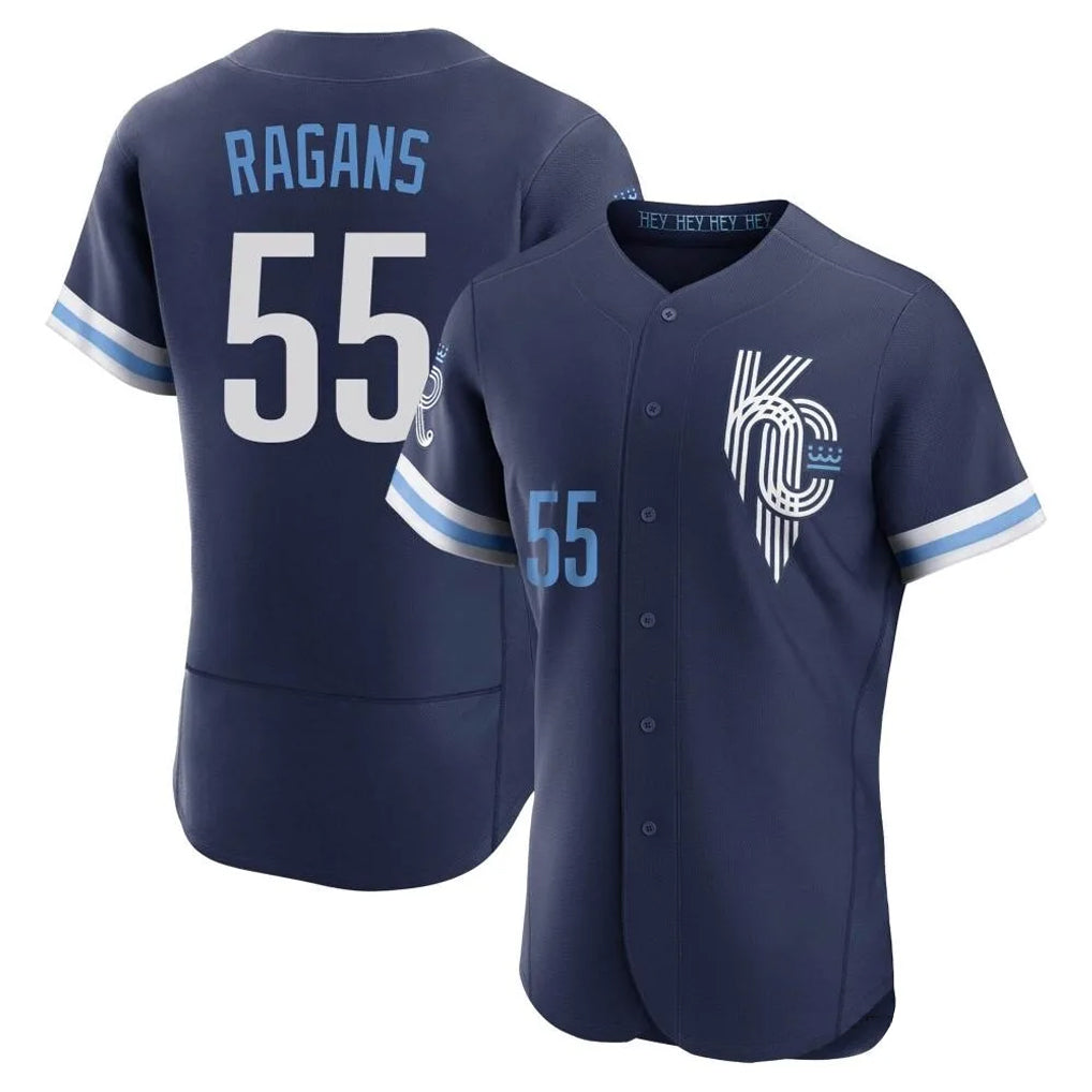Punc KC.Royals #55 Cole Ragans Player Navy City Connect Limited Elite Home Stitched Jerseys