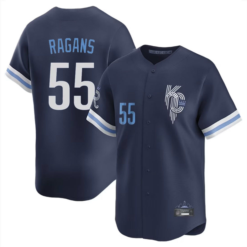 Punc KC.Royals #55 Cole Ragans Player Navy City Connect Limited Home Stitched Jerseys