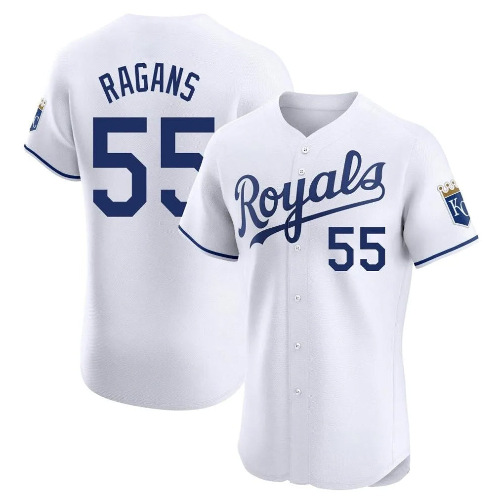 Punc KC.Royals #55 Cole Ragans Player White Alt Limited Elite Home Stitched Jerseys