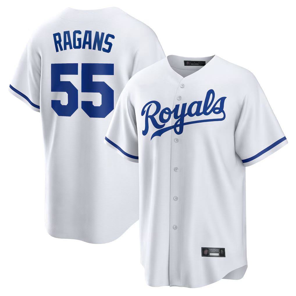 Punc KC.Royals #55 Cole Ragans Player White Home Game Stitched Jerseys