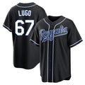 Punc KC.Royals #67 Seth Lugo Player Black Carbon Fashion Home Game Stitched Jerseys