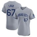 Punc KC.Royals #67 Seth Lugo Player Gray Limited Elite Home Stitched Jerseys