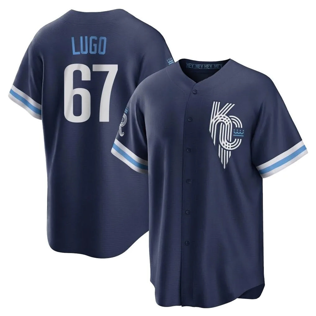 Punc KC.Royals #67 Seth Lugo Player Navy City Connect Home Game Stitched Jerseys