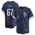 Punc KC.Royals #67 Seth Lugo Player Navy City Connect Limited Home Stitched Jerseys