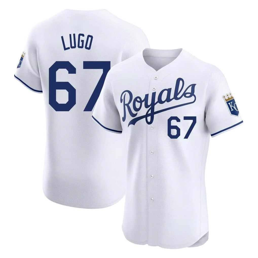 Punc KC.Royals #67 Seth Lugo Player White Alt Limited Elite Home Stitched Jerseys