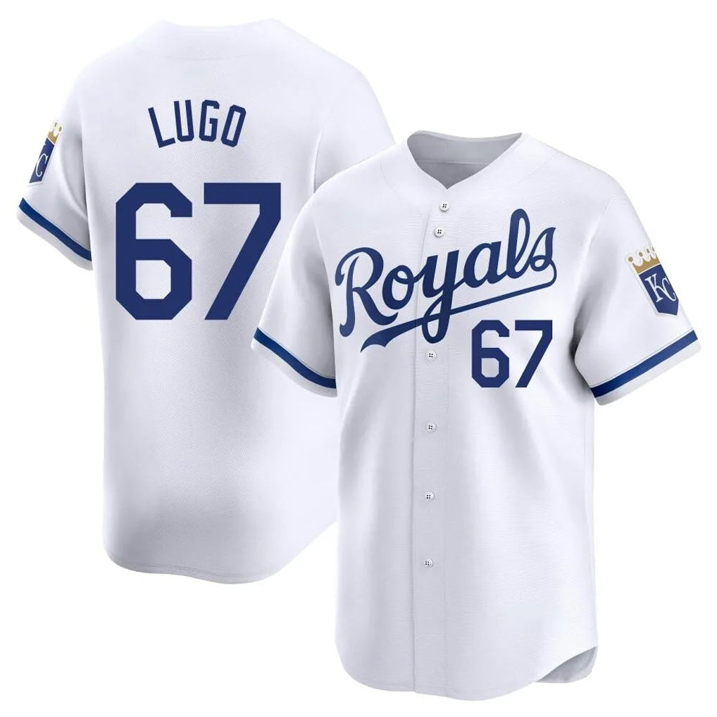 Punc KC.Royals #67 Seth Lugo Player White Alt Limited Home Stitched Jerseys