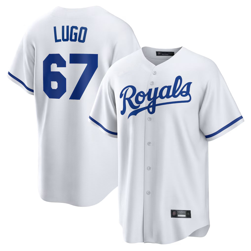 Punc KC.Royals #67 Seth Lugo Player White Home Game Stitched Jerseys