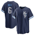Punc KC.Royals #6 Jonathan India Player Navy City Connect Home Game Stitched Jerseys