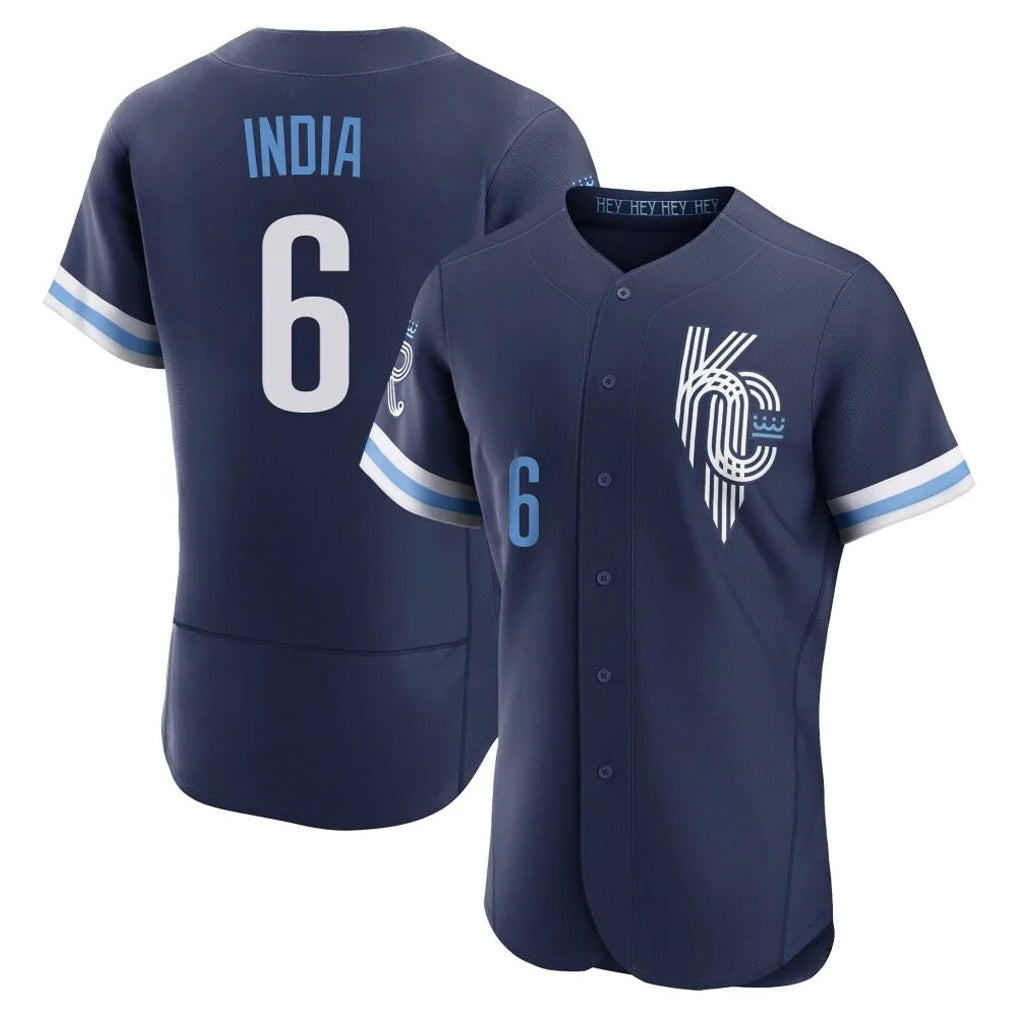 Punc KC.Royals #6 Jonathan India Player Navy City Connect Limited Elite Home Stitched Jerseys