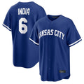 Punc KC.Royals #6 Jonathan India Player Royal Game Home Stitched Jerseys