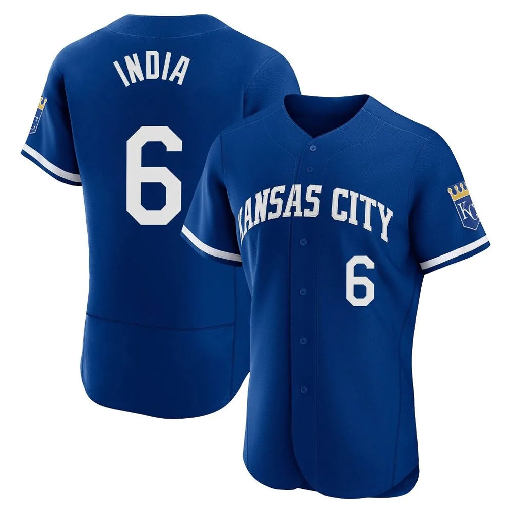 Punc KC.Royals #6 Jonathan India Player Royal Limited Elite Home Stitched Jerseys
