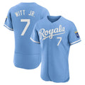 Punc KC.Royals #7 Bobby Witt Jr. Player Light Blue Alt Limited Elite Home Stitched Jerseys