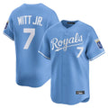 Punc KC.Royals #7 Bobby Witt Jr. Player Light Blue Alt Limited Home Stitched Jerseys