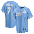 Punc KC.Royals #7 Bobby Witt Jr. Player Light Blue Home Game Stitched Jerseys