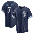 Punc KC.Royals #7 Bobby Witt Jr. Player Navy City Connect Home Game Stitched Jerseys