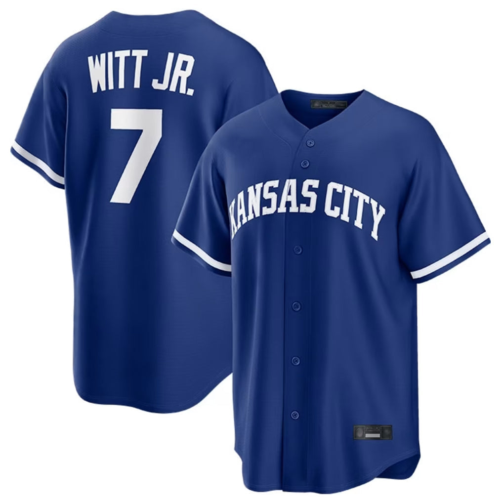 Punc KC.Royals #7 Bobby Witt Jr. Player Royal Game Home Stitched Jerseys