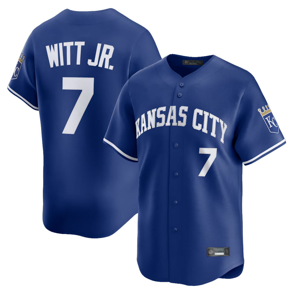 Punc KC.Royals #7 Bobby Witt Jr. Player Royal Limited Home Stitched Jerseys