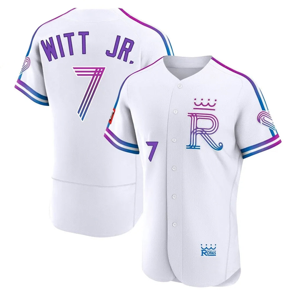 Punc KC.Royals #7 Bobby Witt Jr. Player White 2026 City Connect Limited Elite Home Stitched Jerseys