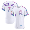Punc KC.Royals #7 Bobby Witt Jr. Player White 2026 City Connect Limited Elite Home Stitched Jerseys