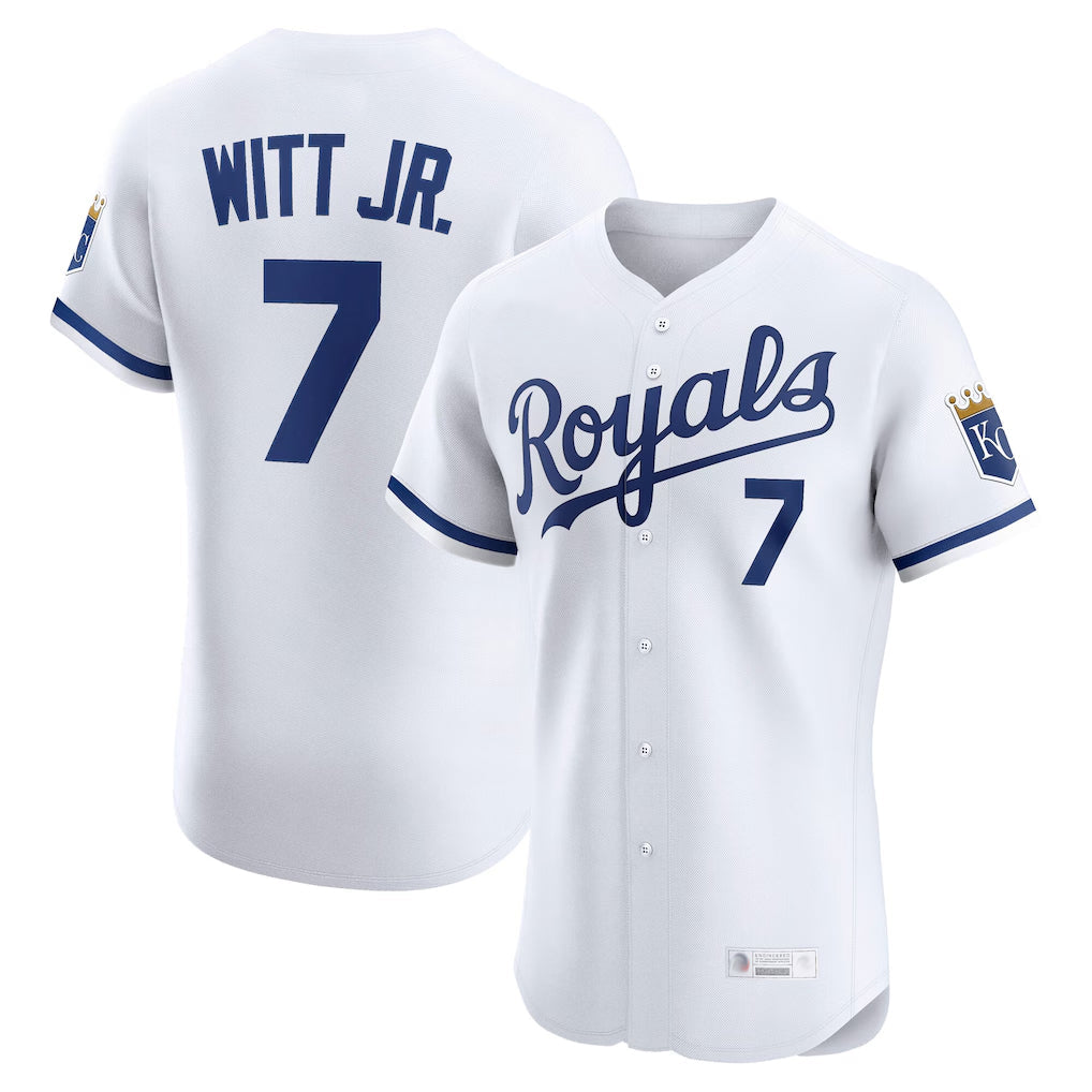 Punc KC.Royals #7 Bobby Witt Jr. Player White Alt Limited Elite Home Stitched Jerseys