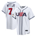 Punc KC.Royals #7 Bobby Witt Jr. Player White USA 2026 World Classic Game Stitched Jerseys