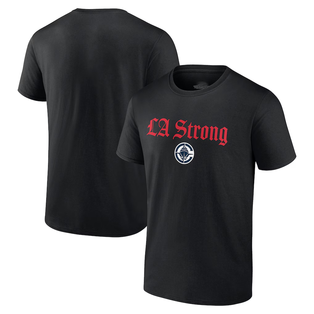 Punc LA.Clippers Black LA Strong T-Shirt Stitched Jerseys