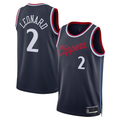 Punc LA.Clippers #2 Kawhi Leonard Navy 2024-2025 Swingman Stitched Jerseys - Icon Edition