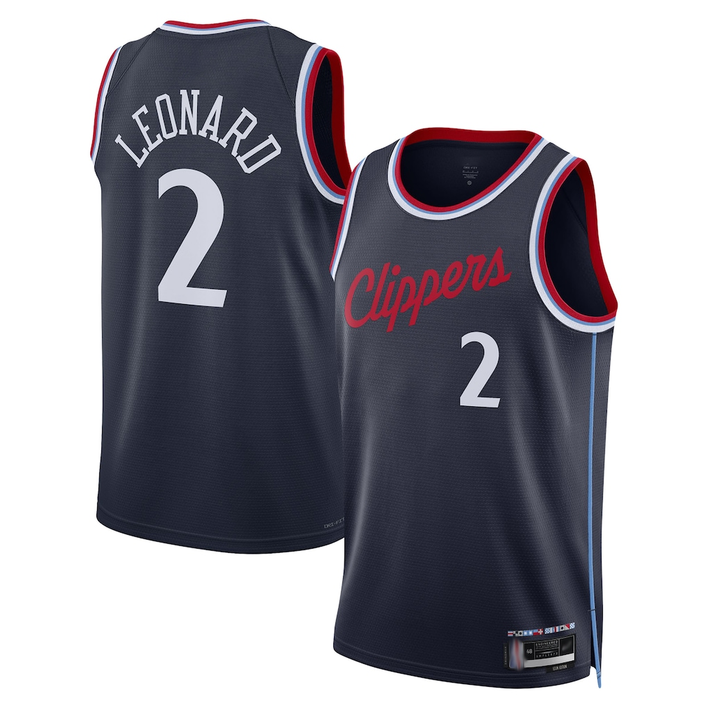 Punc LA.Clippers #2 Kawhi Leonard Navy 2024-2025 Swingman Stitched Jerseys - Icon Edition