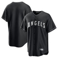 Punc LA.Angels Black Lights Out Fashion T-shirt Blank Player Stitched Jerseys