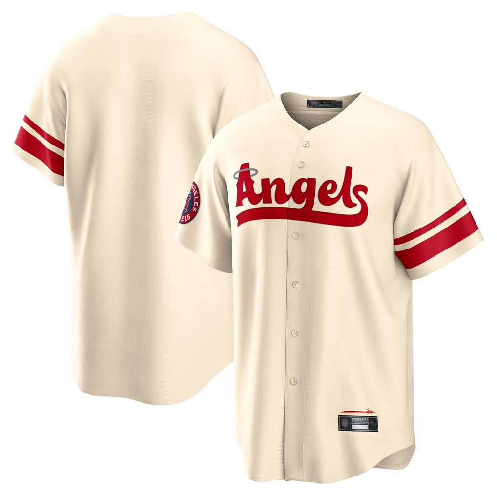 Punc LA.Angels Cream City Connect Home Blank Player Stitched Jerseys