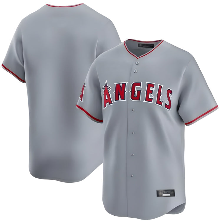 Punc LA.Angels Gray Home Limited Blank Player Stitched Jerseys