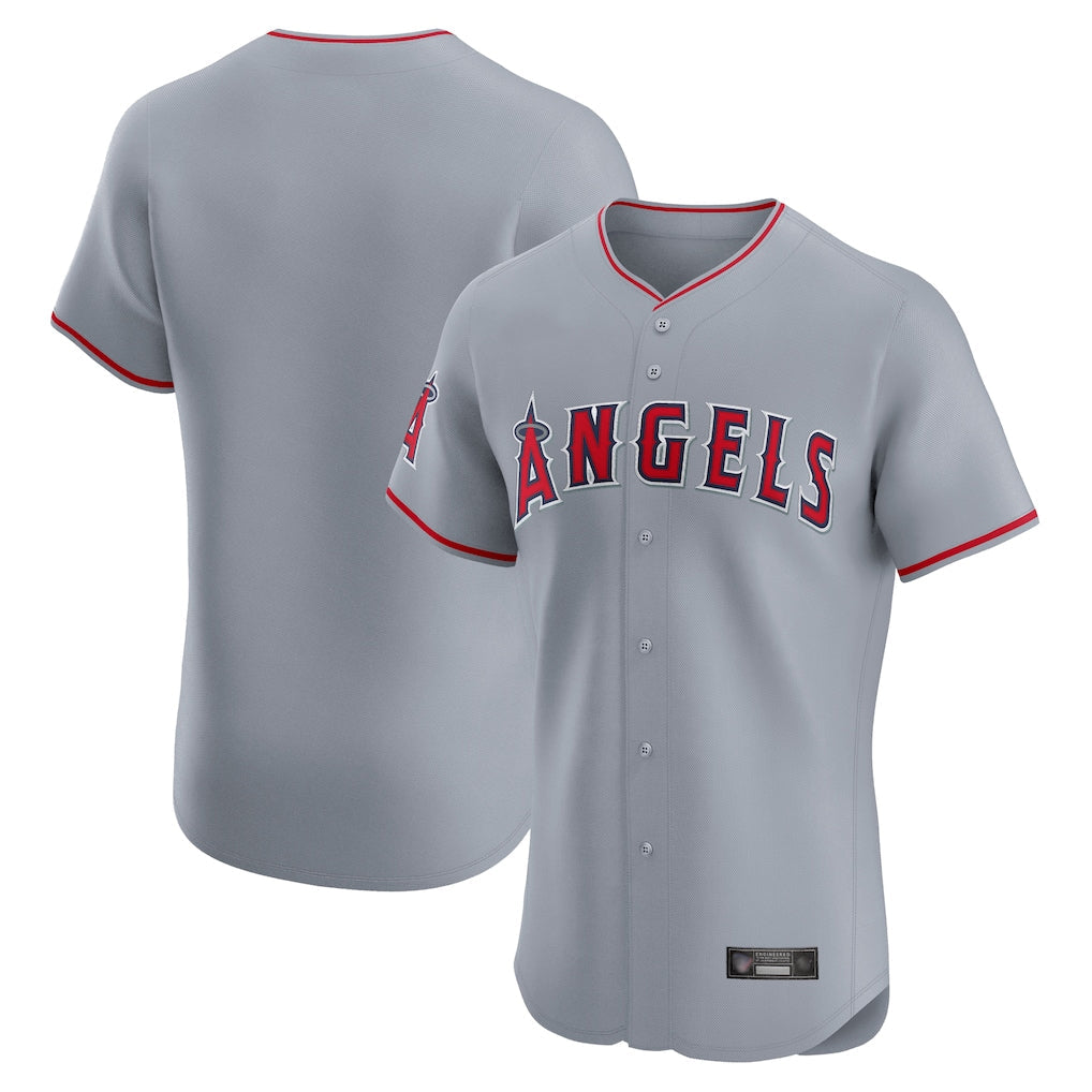 Punc LA.Angels Gray Home Limited Elite Blank Player Stitched Jerseys