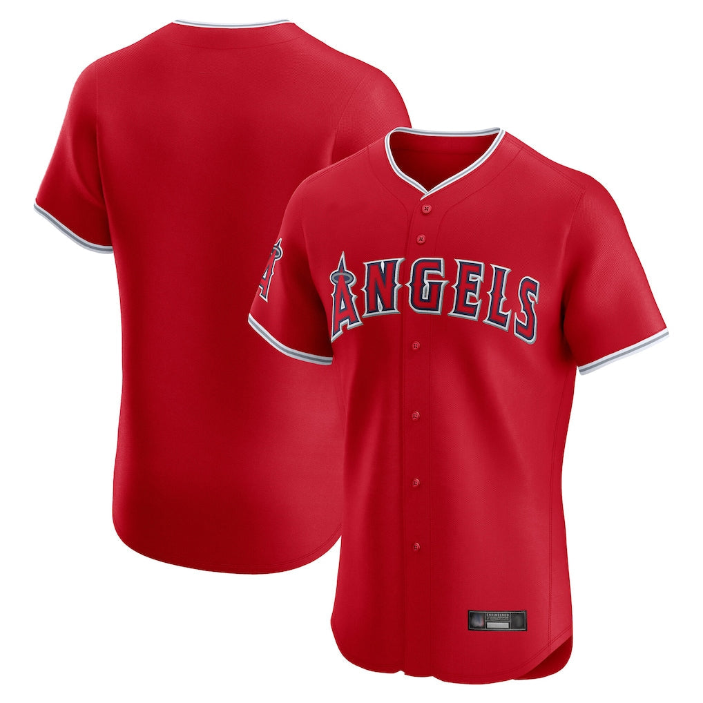 Punc LA.Angels Red Home Limited Elite Blank Player Stitched Jerseys