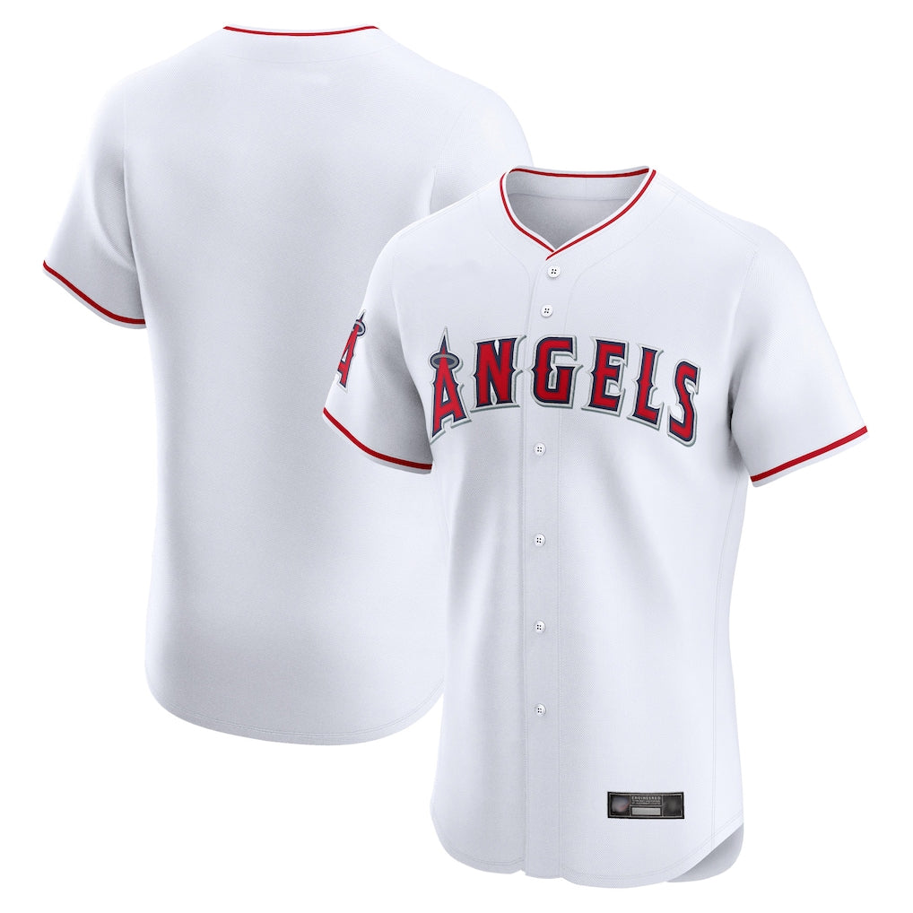 Punc LA.Angels White Limited Elite Home Blank Player Stitched Jerseys