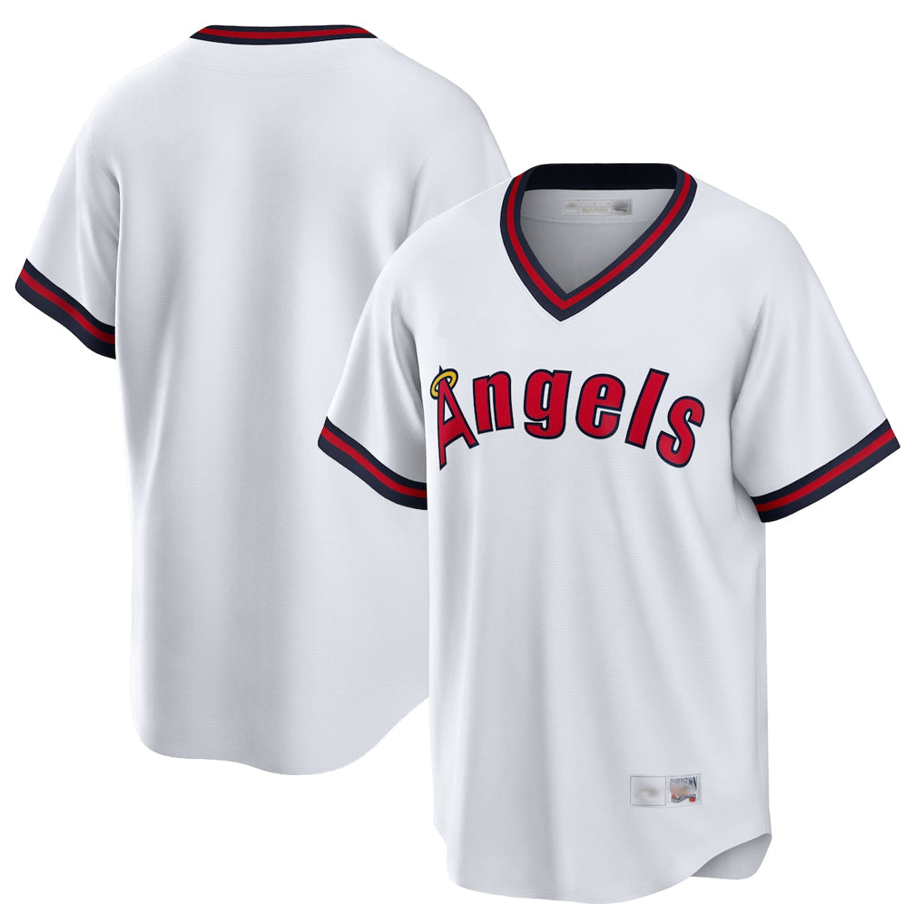 Punc LA.Angels White T-shirt Home Game Blank Player Stitched Jerseys