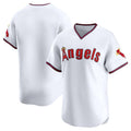 Punc LA.Angels White T-shirt Home Limited Blank Player Stitched Jerseys
