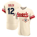 Punc LA.Angels #12 Jorge Soler Player Cream City Connect Limited ELite Home Stitched Jerseys