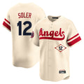 Punc LA.Angels #12 Jorge Soler Player Cream City Connect Limited Home Stitched Jerseys