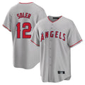 Punc LA.Angels #12 Jorge Soler Player Gray Home Game Stitched Jerseys