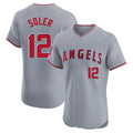 Punc LA.Angels #12 Jorge Soler Player Gray Home Limited Elite Stitched Jerseys
