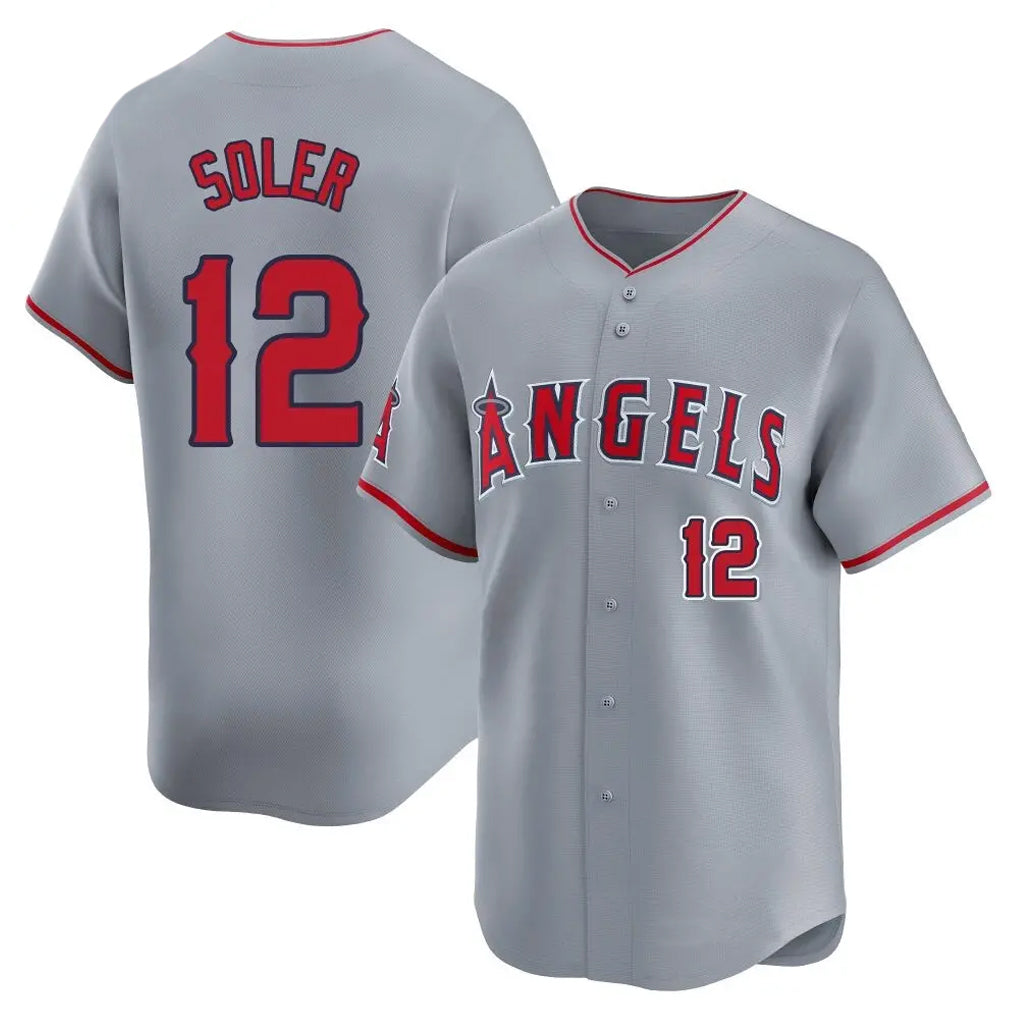 Punc LA.Angels #12 Jorge Soler Player Gray Home Limited Stitched Jerseys